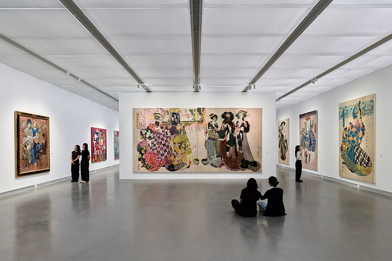 馮．沃爾夫藉由立體派時期的畢卡索和浮世繪的扁平視角與鮮明色彩，激盪出東西方跨文化風情。   圖：高雄市立美術館/提供