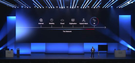 網通大廠思科（Cisco）展示AI資料照。   圖: 擷取自Cisco Live 2025 Melbourne影音