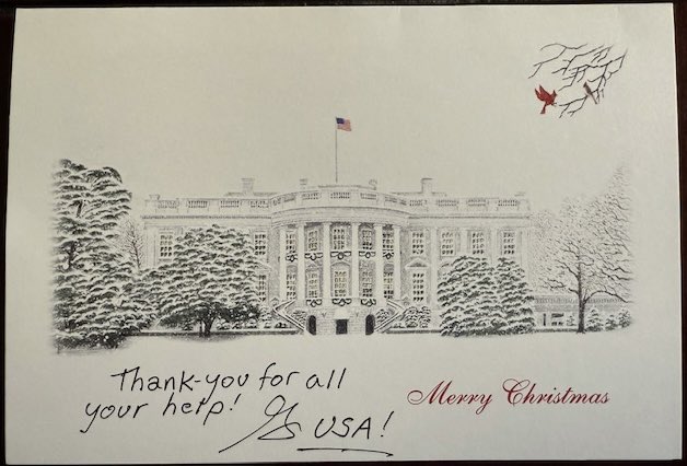 葛拉斯昨（15）日在 X 上傳一張耶誕卡式的圖片，感謝中國此事件，讓日美盟邦變得更加緊密。   圖：翻攝自 X