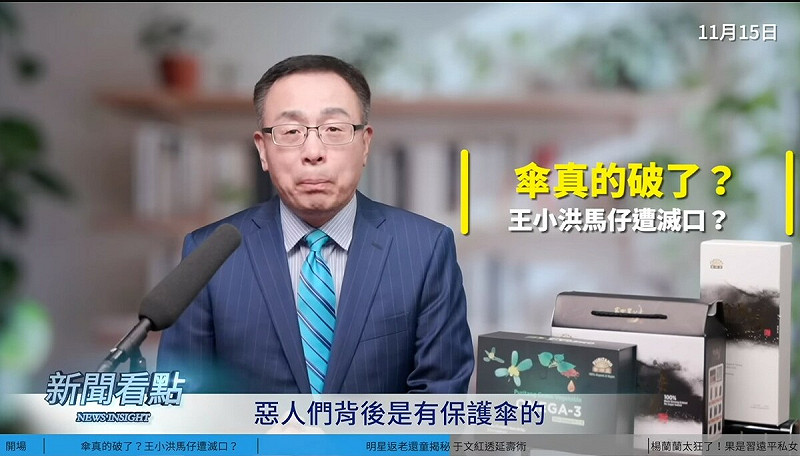 李沐陽指出，從目前的資料來看，兇手背後是有保護傘的，而且傘很大。   圖：取自YouTube頻道《新聞看點 李沐陽》