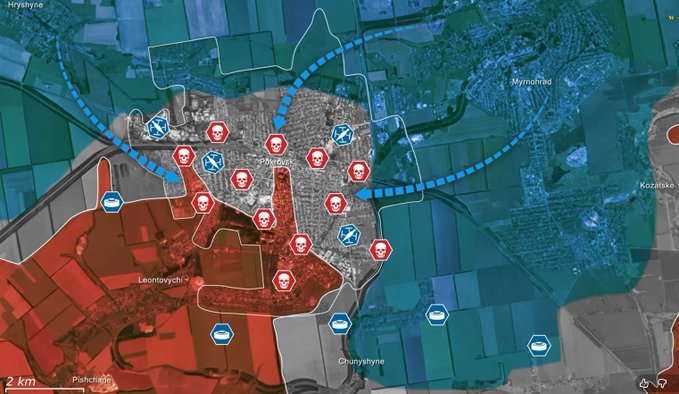 俄軍對紅軍城地區發起大規模攻勢。 圖:翻攝自 @EuromaidanPress X 帳號 俄軍對紅軍城地區發起大規模攻勢。 圖:翻攝自 @EuromaidanPress X 帳號