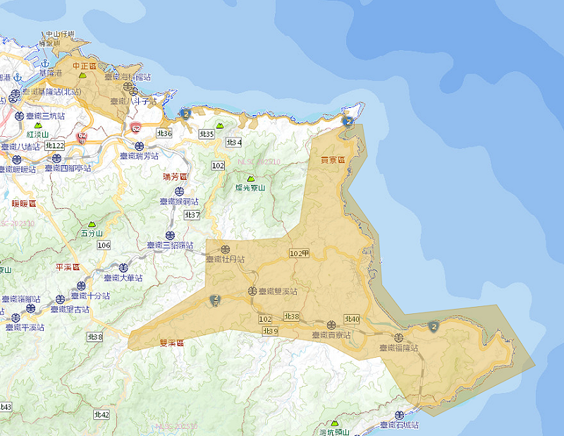 本次停水範圍。   圖：台灣自來水公司／提供