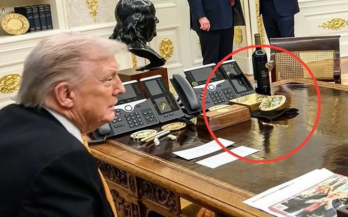 瑞士商界巨頭們為了打動川普，特別準備了「川普絕對無法拒絕」的奢華禮物，包括印有川普名字、價值 13 萬美元的特製純金條，以及勞力士製作的金色座鐘。川普素來愛好黃金與奢侈品，這些禮物直接擊中他的喜好。   圖:翻攝自X帳號@nexta_tv