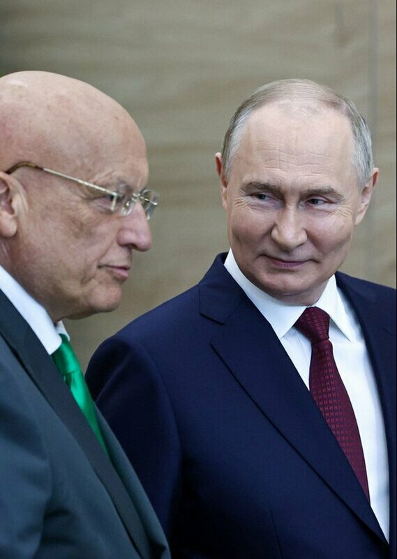 俄羅斯政治學者卡拉加諾夫（Sergey Karaganov，左）與俄羅斯共產黨領導人久加諾夫（Gennady Zyuganov）近日頻頻對歐洲「撂狠話」。   圖：翻攝自 X