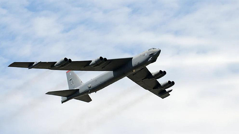  美國 B-52 轟炸戰鬥機。 圖：翻攝自 X 