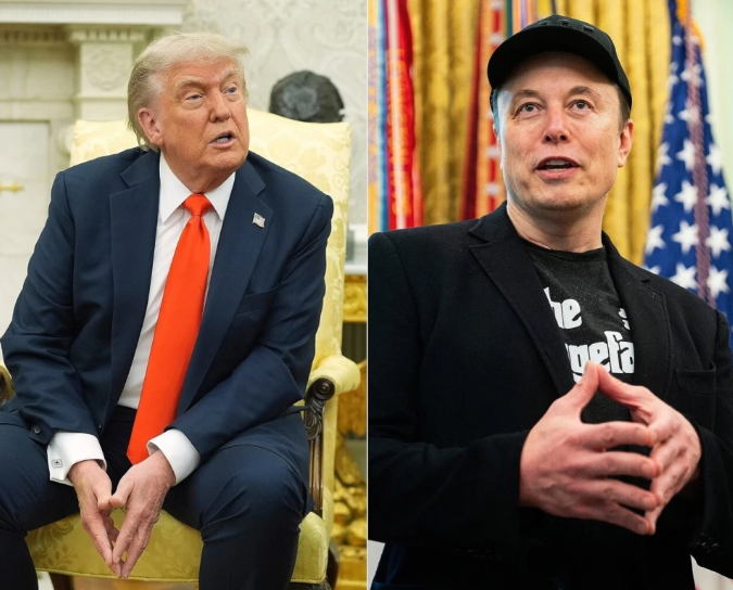 美國企業家馬斯克與高爾夫球選手泰格伍茲都受邀參加 18 日川普與穆罕默德王儲的晚宴。   圖:翻攝自環球網