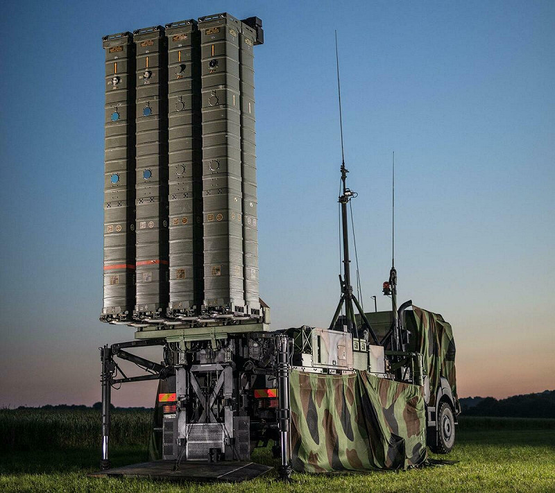  SAMP/T 防空飛彈系統。 圖：翻攝自 X 