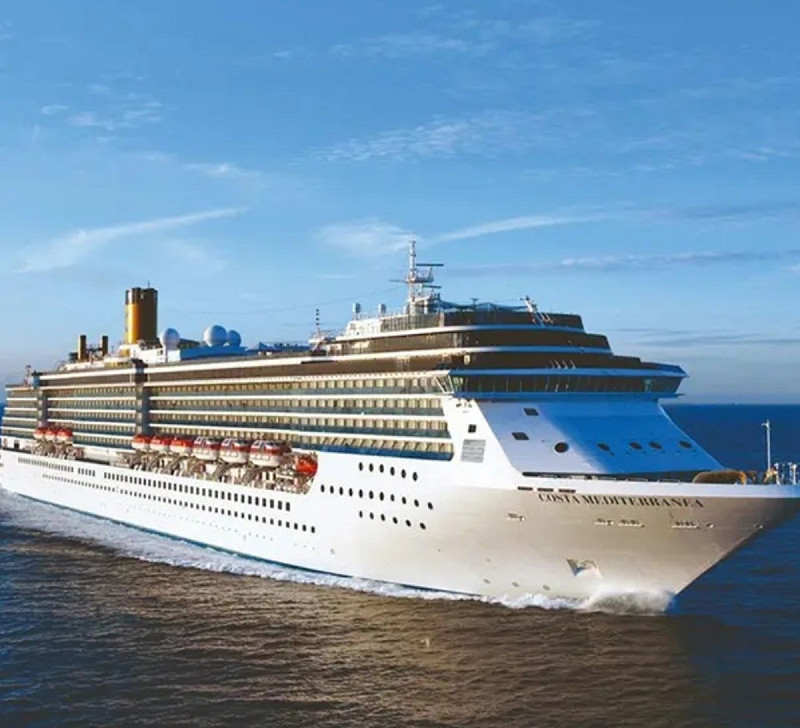 中國郵輪「愛達地中海號」傳因日中關係急劇惡化影響，臨時取消沖繩縣宮古島市平良港的停靠計畫。   圖：翻攝愛達地中海郵輪官網