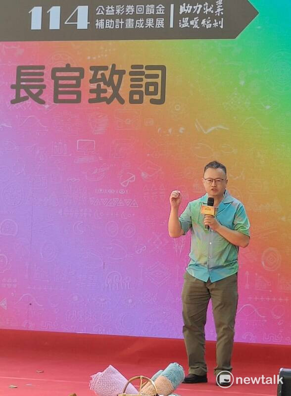 羅赫踛Helu Chiu處長表示，原民會114年獲財政部分配公益彩券回饋金3億8,083萬元。   圖：唐復年/攝