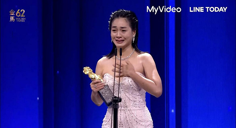 陳雪甄獲得第62屆金馬獎最佳女配角。   圖：翻攝自Line Today