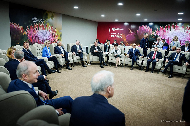 烏克蘭和平問題也是此次 G20 峰會的主題   圖：翻攝自德國聯邦總理Friedrich Merz的X