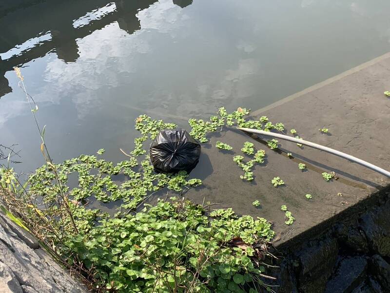 斥資35億整治的鹿港溪，近12天就發現8包垃圾亂丟。   圖：翻攝鹿港溪巡守隊粉專