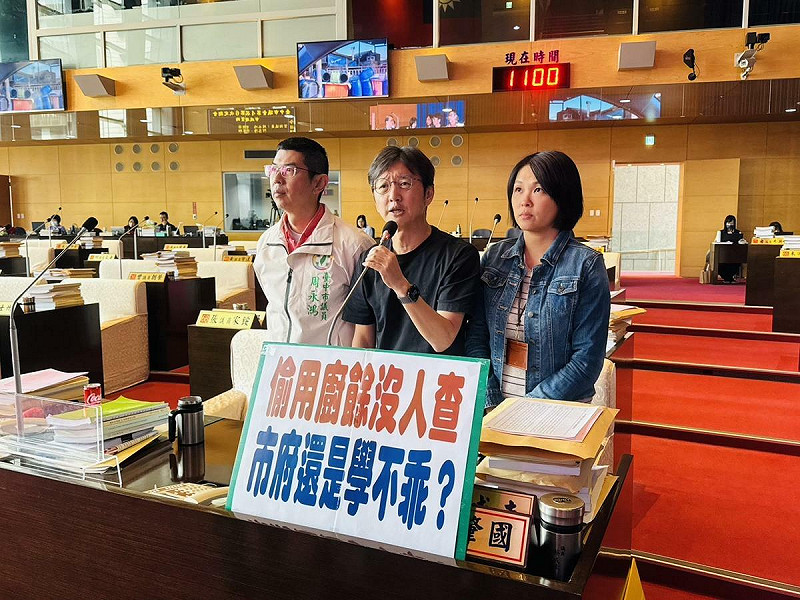 江肇國痛批：「台中市根本學不乖！每天三百多噸廚餘，市府對去化束手無策，更完全掌握不了流向，全面失控！」    圖：台中市議員江肇國/提供