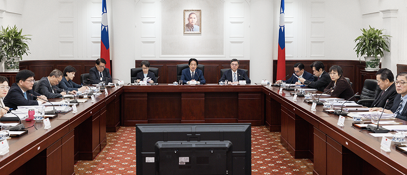  賴清德召開「守護民主台灣國安行動方案」國安高層會議。 圖：總統府提供 