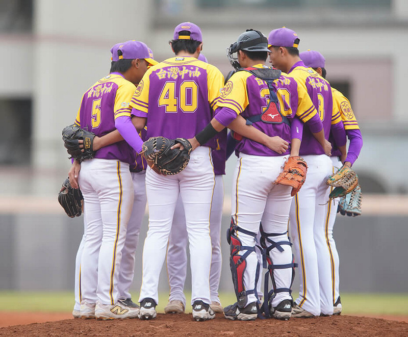 114學年度大專棒球聯賽（公開一級）開南大學（圖）27日與美和科大交手投打發揮，終場以12比1順利搶下預賽首勝。（大專體總提供）中央社記者謝靜雯傳真　114年11月27日   