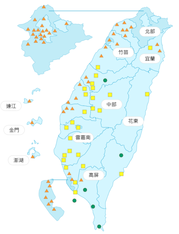 環境部公布各地空氣品質概況。   圖：環境部提供