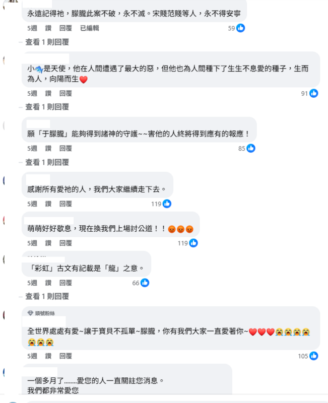 對於于朦朧紀念長椅募資順利很多人相當感動。   圖：翻攝自《于朦朧 AlanYu台灣首站》