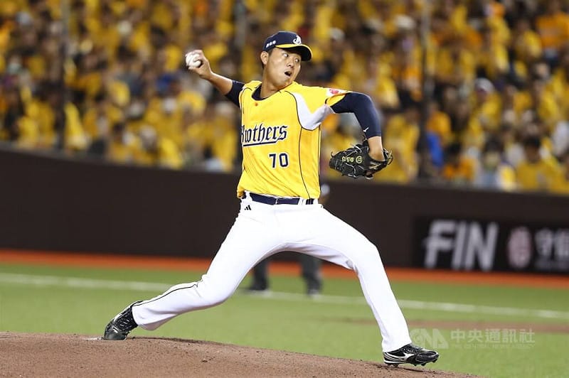 中職中信兄弟隊投手徐基麟。（中央社檔案照片）   