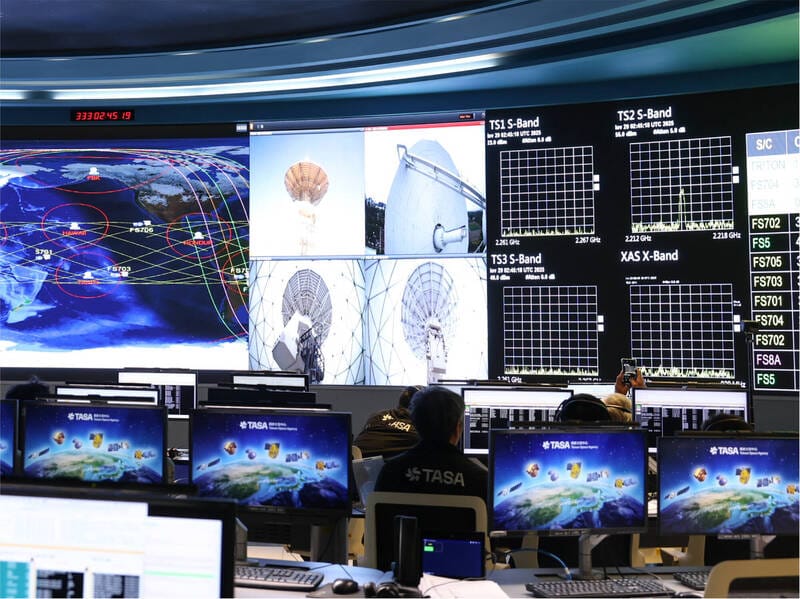 齊柏林衛星成功和太空中心連接，連線品質良好。   圖：太空中心提供