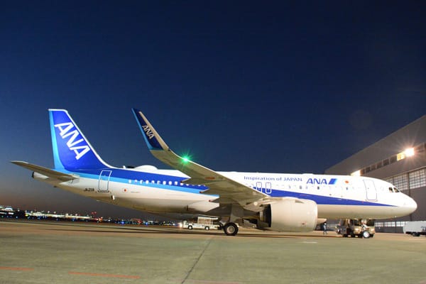 日本全日航空（ANA）A320 機型飛機受到全面召回影響，已取消日本國內線 95 個航班，預估影響約 1 萬 3200 名旅客。   圖：翻攝自TRAICY（トライシー）Ｘ