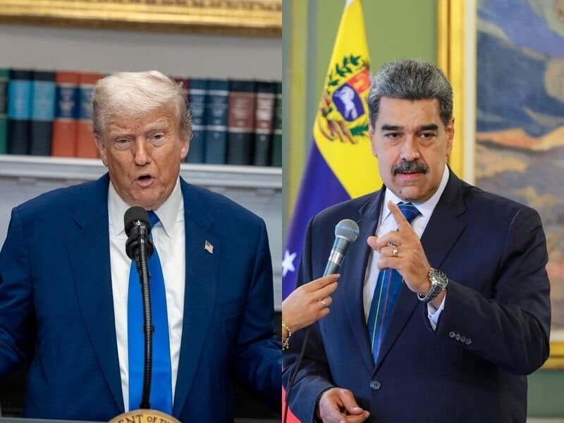 美國總統川普（左）與委內瑞拉總統馬杜洛（右）。   圖：取自facebook.com/WhiteHouse，facebook.com/NicolasMaduro