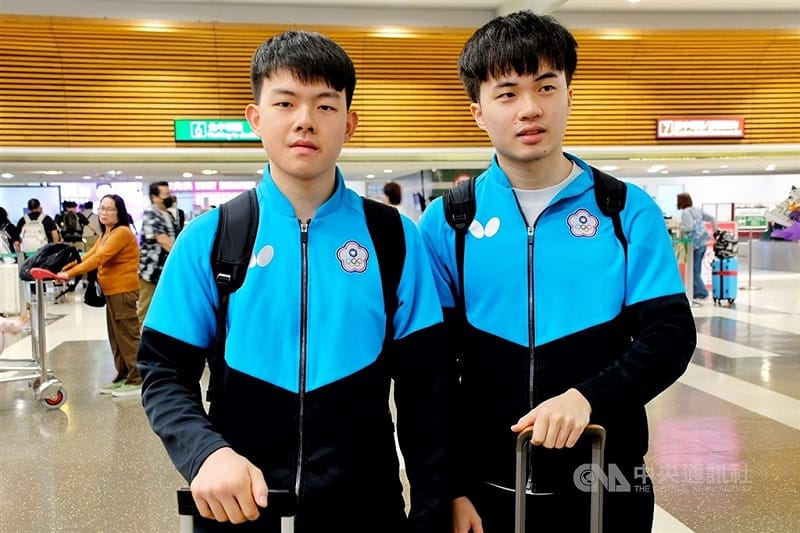 桌球混合團體世界盃，林昀儒、高承睿沒能搶下勝利。（中央社檔案照片）   