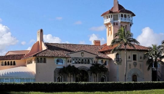 美國總統川普位於佛羅里達州的海湖莊園渡假村。   圖 : 翻攝自環球網