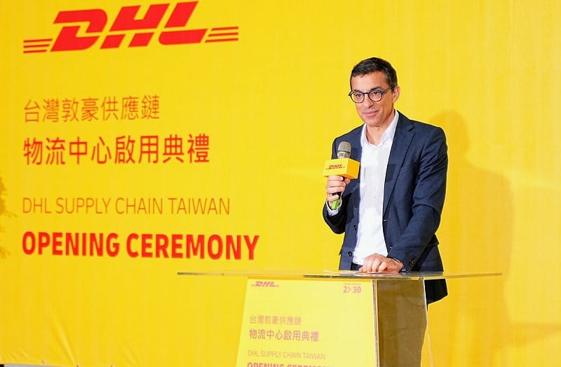 DHL敦豪供應鏈亞太區首席執行長Javier Bilbao表示，「前鎮物流中心」啟用是DHL對高雄產業的長期承諾。   圖：高雄市經發局/提供