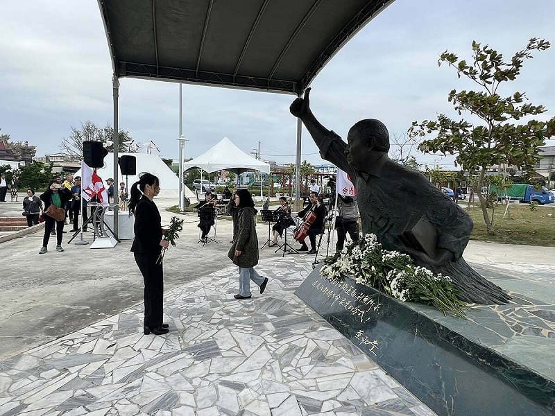 台灣獨立建國聯盟 11 月 30 日於台南七股黃昭堂紀念公園舉行「獨立先行者追思會」，紀念前主席黃昭堂逝世 14 週年。   圖：取自王興煥臉書