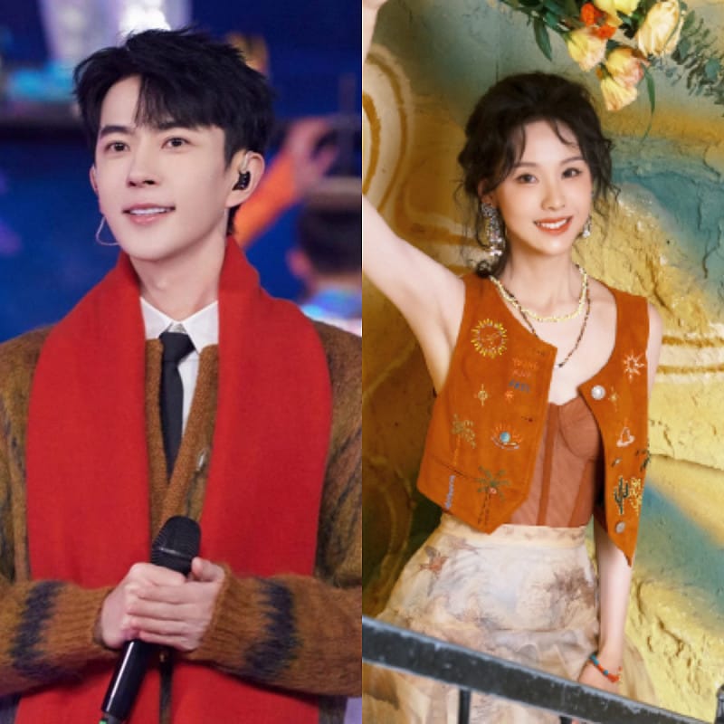 于朦朧(右)驚傳墜樓，外界傳言陳都靈是下一個受害者。   圖：翻攝自于朦朧、陳都靈微博