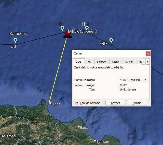  該船在土耳其海岸附近遇襲位置。圖：翻攝自 X《NOELREPORTS》