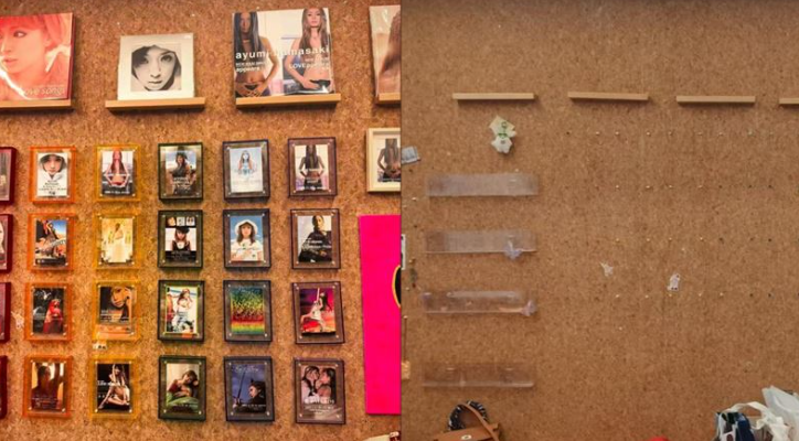 疑似受到此事影響，昨(2)日有網友發現，上海的濱崎步主題咖啡廳相關擺設全遭拆除。   圖：翻攝自X