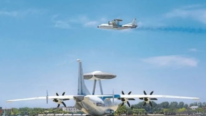 解放軍預警機。   圖 : 翻攝自政知見