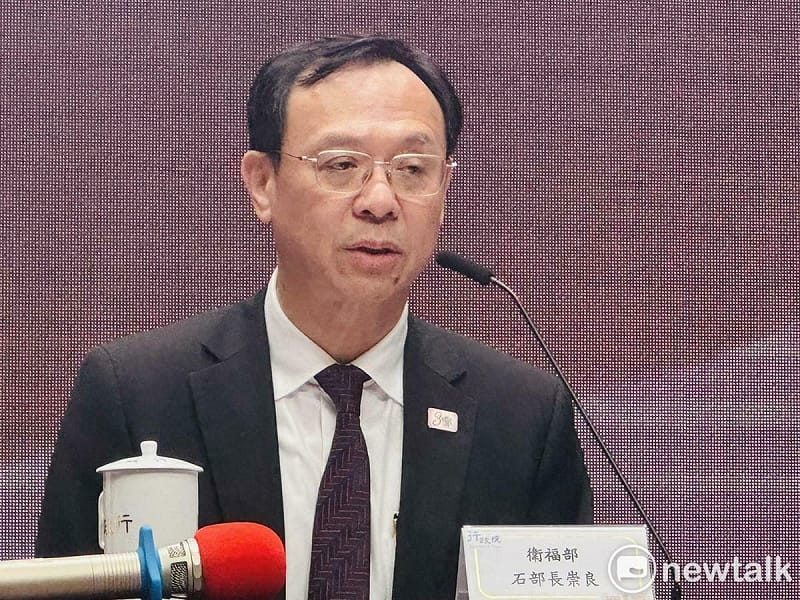 衛福部長石崇良今（4）天列席行政院會後記者會。   圖：謝莉慧/攝