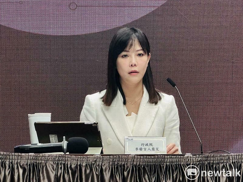 行政院發言人李慧芝今（4）天表示，企業到美國生產，若在當地訓練勞工的話，這也是很自然的事。   圖：謝莉慧/攝
