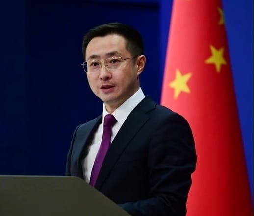 中國外交部發言人林劍。 圖 : 翻攝自北京日報 中國外交部發言人林劍。 圖 : 翻攝自北京日報