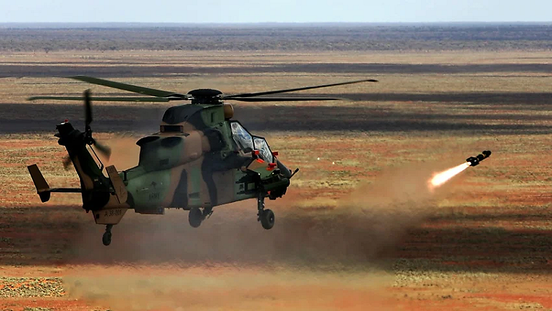 澳洲政府正研議是否將即將退役的虎式（Tiger）攻擊直升機提供給烏克蘭。   圖：翻攝自 X