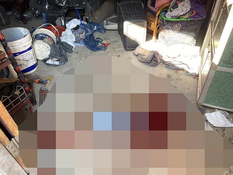 彰化埔心鄉李姓男子日前疑因酒後口角，涉嫌持鐵棒攻擊另名老翁，導致老翁重傷，案發現場留有大灘血跡，李男詢後被依殺人未遂罪嫌，移送彰化地方檢察署偵辦。（民眾提供）中央社記者鄭維真傳真　114年12月4日   