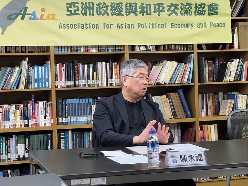 陳永福強調，「台灣必須知道自己站在哪裡，否則只能被外力左右」。   圖：東海大學/提供