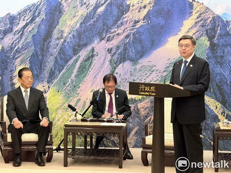 行政院長卓榮泰今（5）日接見日本台灣交流協會會長隅修三一行。   圖：謝莉慧/攝