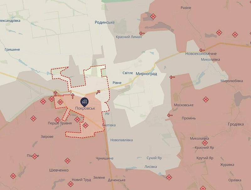 烏軍持續阻斷俄軍試圖集結突擊步兵與繞城包抄的行動。 圖：翻攝自 X 