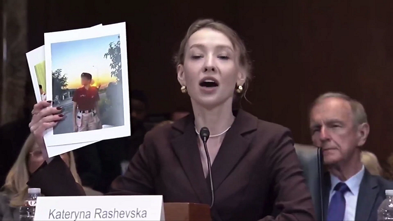 烏克蘭區域人權中心法律專家卡捷琳娜·拉舍夫斯卡在美國國會一場小組委員會聽證會上作證指出，至少有兩名遭綁架的烏克蘭兒童被送往北韓的「松島院」營地。 圖:翻攝自X