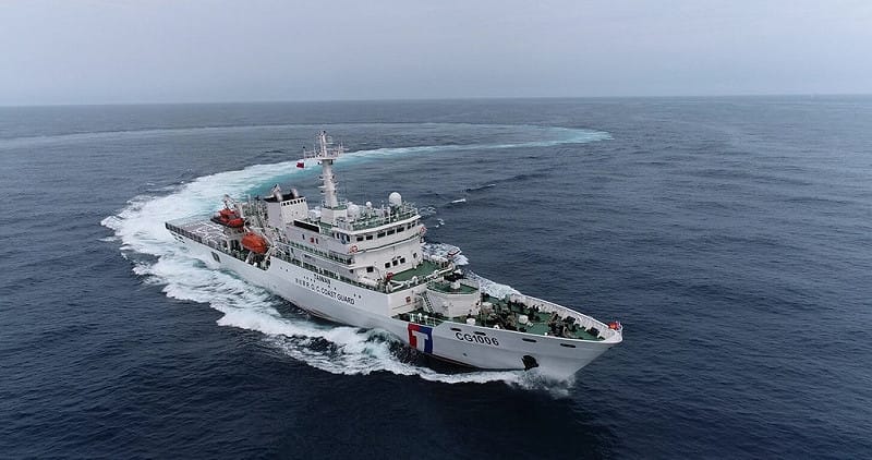 海巡署7日上午透過新聞稿表示，中國海事局3艘公務船在台灣海峽中線以西、靠近中方水域進行演練，海巡署運用聯合情監偵手段，全程掌握中國艦船動態，目前台灣周邊海域狀況正常。（海巡署提供）中央社記者黃麗芸傳真　114年12月7日   