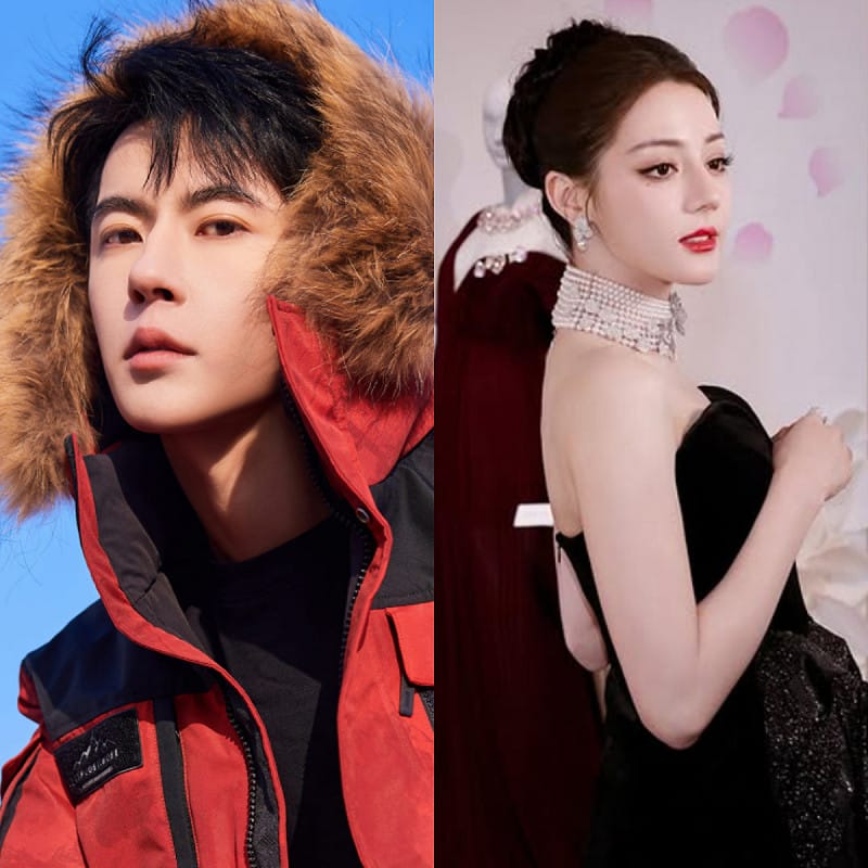 于朦朧(左)墜樓案陰謀論在網上瘋傳，迪麗熱巴也被懷疑慘遭毒手。   圖：翻攝自于朦朧、迪麗熱巴微博