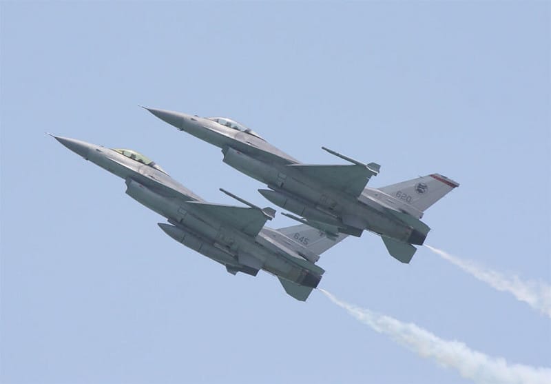 圖為空軍F-16C。（中央社檔案照片）   圖：中央社提供