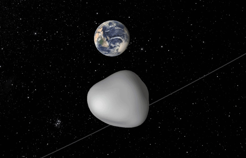 美國NASA表示明(12)日飛越過地球的小行星2012 TC 4，將不會造成任何危險   圖：翻攝自美國太空總署