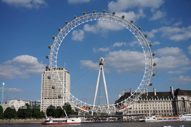 湯森路透基金會16日公布的調查顯示，倫敦獲選為對女性最友善的巨型城市。圖為倫敦眼摩天輪。   圖 : 中央社