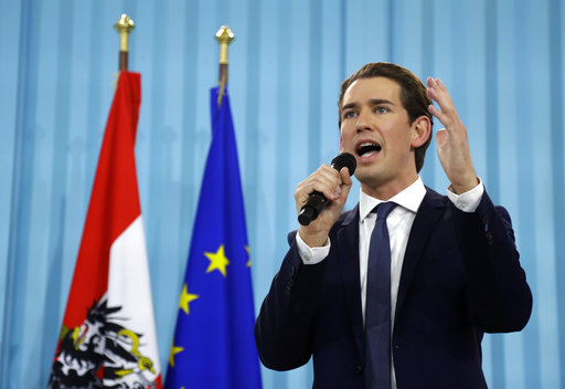 奧地利15日國會大選，年僅31歲的人民黨黨魁庫爾茨預料將成為歐洲最年輕的總理。   圖 ：達志影像/美聯社