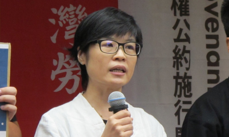 人權公約施行監督聯盟執行長黃怡碧17日表示，台灣要在國際社會扮演「好國好民」。   圖：林朝億/攝