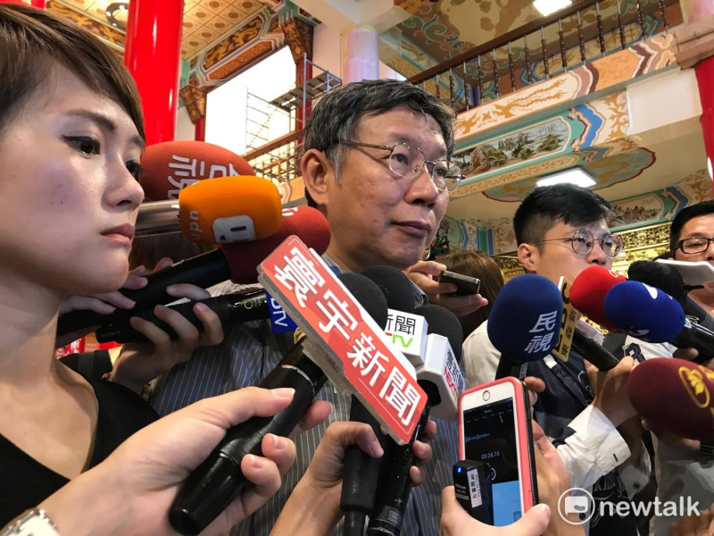 台北市長柯文哲表示，「我才不相信每天政黨計謀要害什麼人，會在媒體前大聲講」。   圖：周煊惠 / 攝